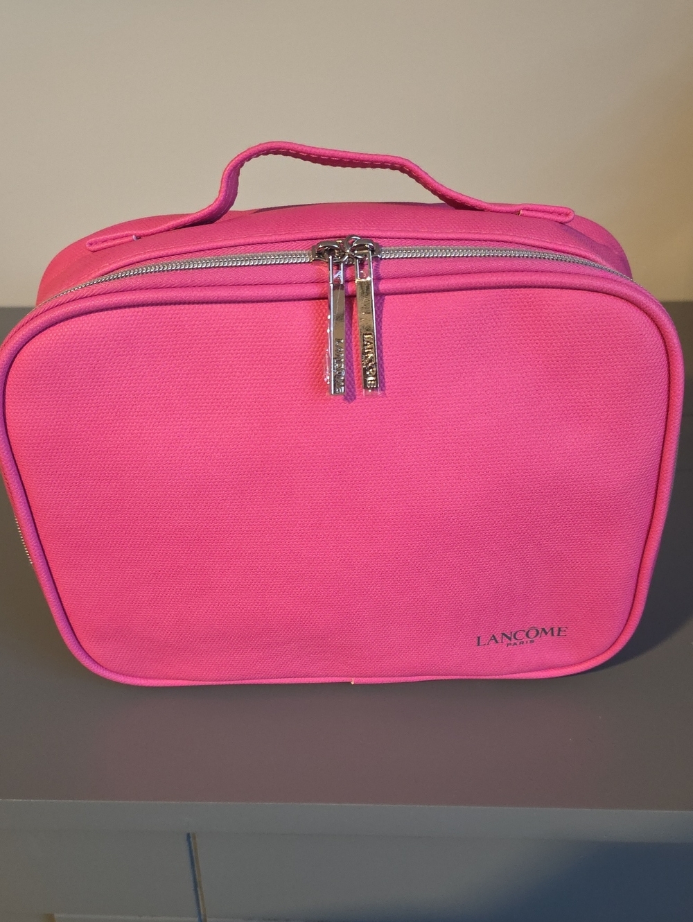 LANCOME NWOT Pink Travel Cosmetic Bag